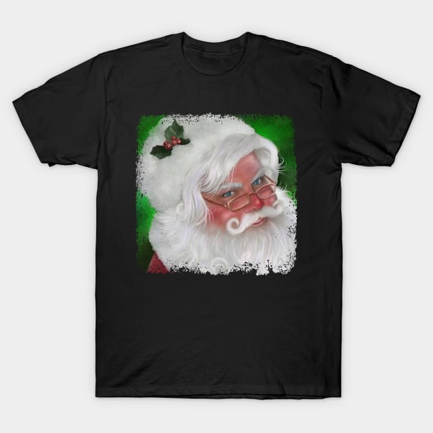 Cute Traditional Classic Christmas Santa Claus T-Shirt by egcreations